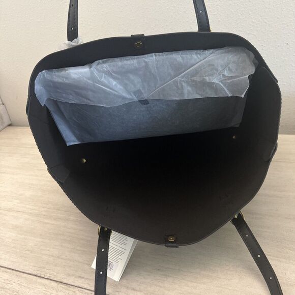 FOSSIL Womens Kier Cactus XL Leather Tote w/Removable Case Black ZB1615001 - Picture 9 of 16